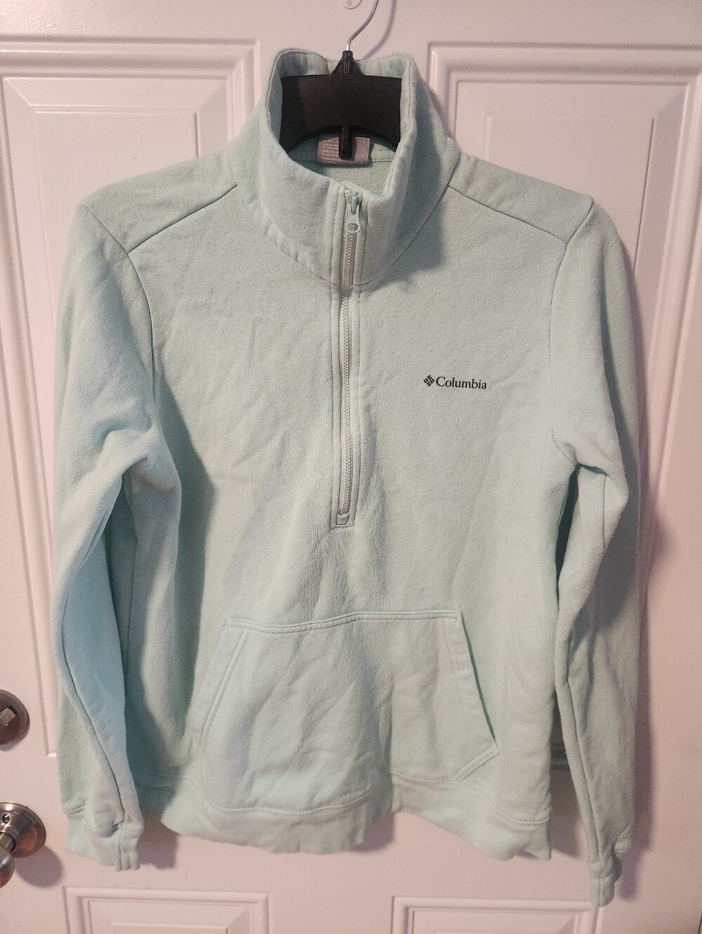 Columbia Women's Mint Green Quarter-Zip Fleece Pullover Lightweight Size S